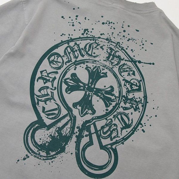 クロムハーツ ホースシュー バックプリントTシャツ 偽物 Kul27850